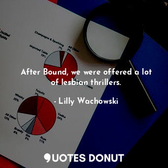 After Bound, we were offered a lot of lesbian thrillers.... - Lilly Wachowski - Quotes Donut
