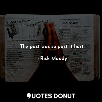  The past was so past it hurt.... - Rick Moody - Quotes Donut