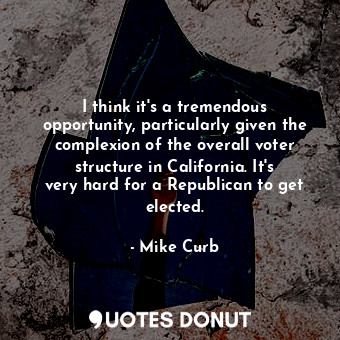  I think it&#39;s a tremendous opportunity, particularly given the complexion of ... - Mike Curb - Quotes Donut
