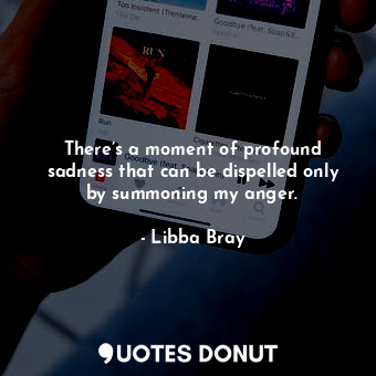  There’s a moment of profound sadness that can be dispelled only by summoning my ... - Libba Bray - Quotes Donut