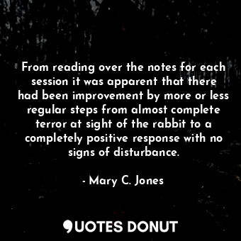  From reading over the notes for each session it was apparent that there had been... - Mary C. Jones - Quotes Donut