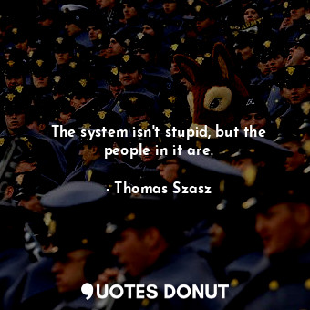 The system isn&#39;t stupid, but the people in it are.