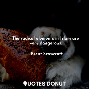  The radical elements in Islam are very dangerous.... - Brent Scowcroft - Quotes Donut