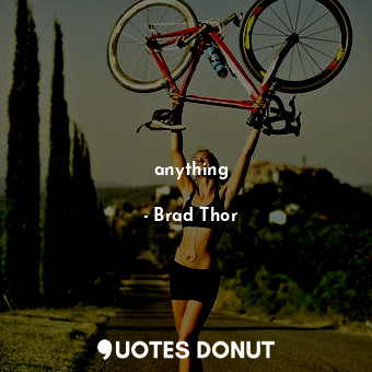  anything... - Brad Thor - Quotes Donut