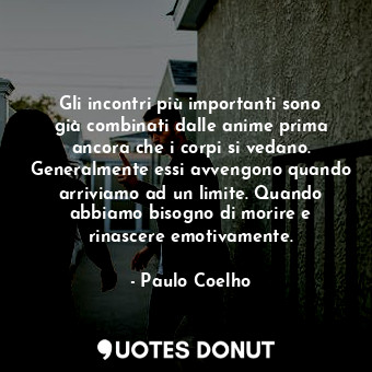  Gli incontri più importanti sono già combinati dalle anime prima ancora che i co... - Paulo Coelho - Quotes Donut