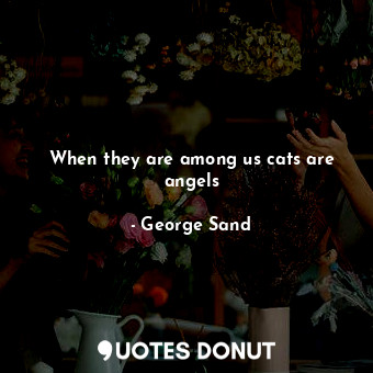  When they are among us cats are angels... - George Sand - Quotes Donut