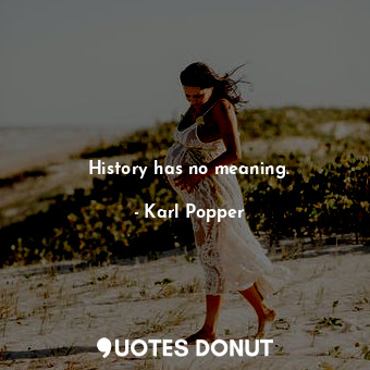  History has no meaning.... - Karl Popper - Quotes Donut