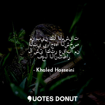  من بين كل المشقات التي يواجهها الشخص لا شئ أكثر عقاباً من فعل الانتظار... - Khaled Hosseini - Quotes Donut