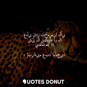  علي قدر تحمسنا لأي شئ لا نكمله أو لا يكتمل !!... - إبراهيم عبد المجيد - Quotes Donut