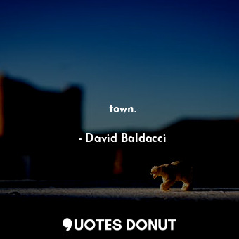  town.... - David Baldacci - Quotes Donut