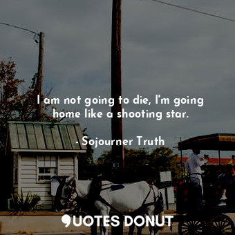 I am not going to die, I&#39;m going home like a shooting star.