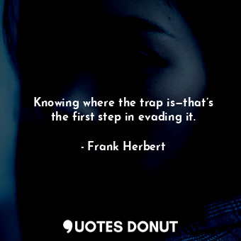 Knowing where the trap is—that’s the first step in evading it.