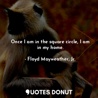 Once I am in the square circle, I am in my home.