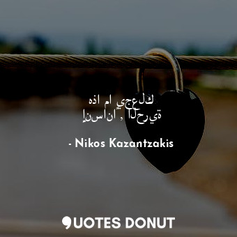  هذا ما يجعلك إنساناً , الحرية... - Nikos Kazantzakis - Quotes Donut