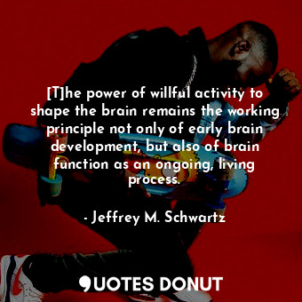 [T]he power of willful activity to shape the brain remains the working principle not only of early brain development, but also of brain function as an ongoing, living process.