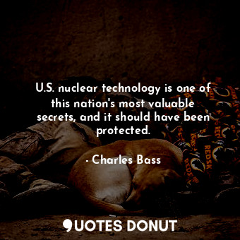 U.S. nuclear technology is one of this nation&#39;s most valuable secrets, and it should have been protected.