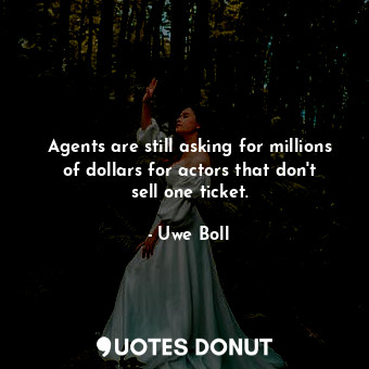 Agents are still asking for millions of dollars for actors that don&#39;t sell one ticket.