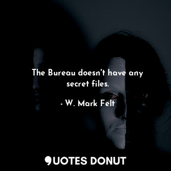 The Bureau doesn&#39;t have any secret files.