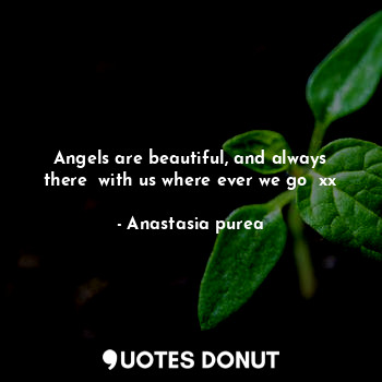  Angels are beautiful, and always there  with us where ever we go  xx... - Anastasia purea - Quotes Donut