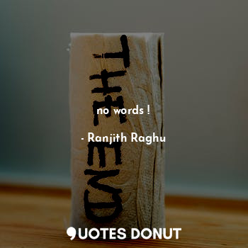  no words !... - Ranjith Raghu - Quotes Donut