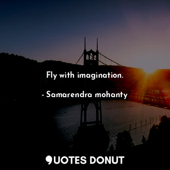  Fly with imagination.... - Samarendra mohanty - Quotes Donut