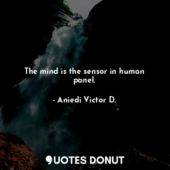  The mind is the sensor in human panel.... - Aniedi Victor D. - Quotes Donut