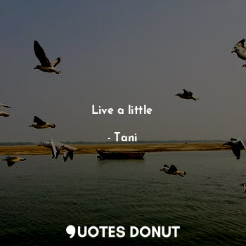  Live a little... - Tani - Quotes Donut