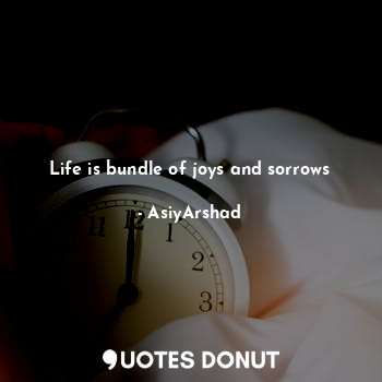 Life is bundle of joys and sorrows