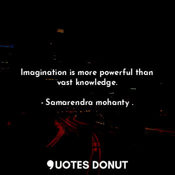 Imagination is more powerful than vast knowledge.